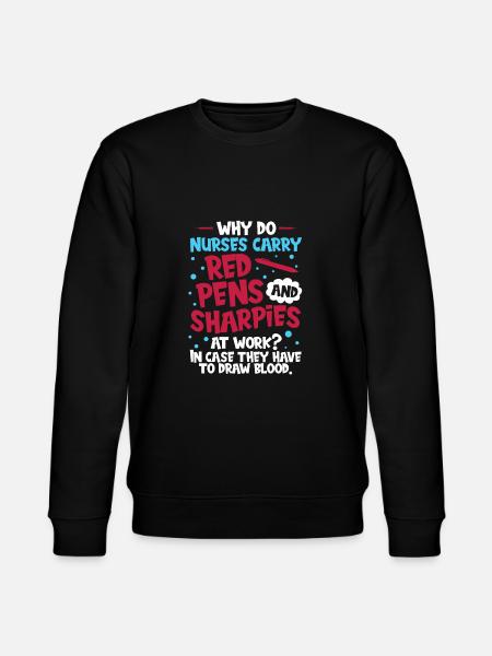 Nurse Komisch - Stanley/Stella CHANGER Unisex Organic Sweatshirt - black