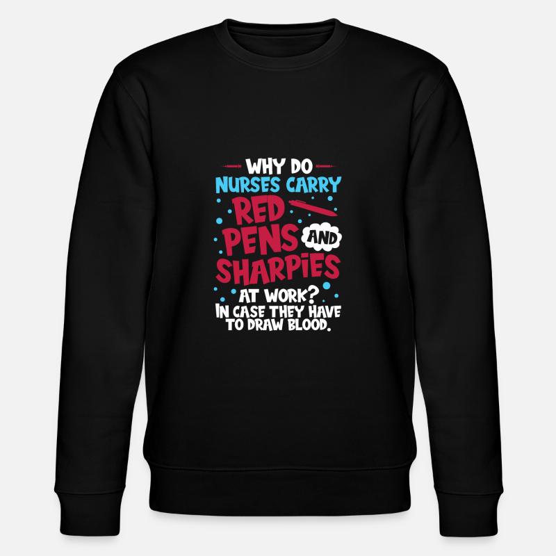 Nurse Komisch - Stanley/Stella CHANGER Unisex Organic Sweatshirt - black