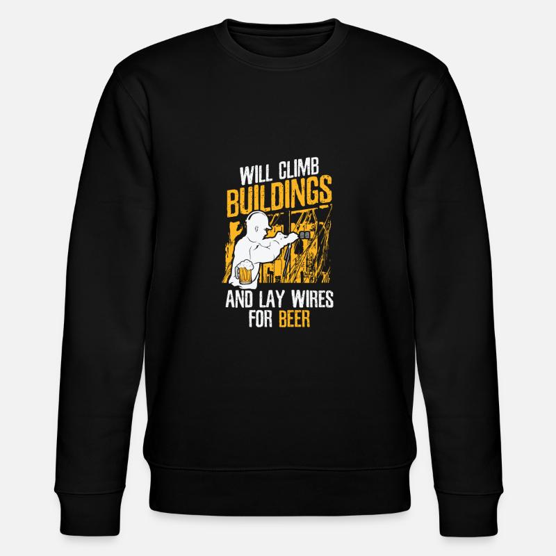 Electrician Electronics technician Construction electrician - Stanley/Stella CHANGER Unisex Organic Sweatshirt - black