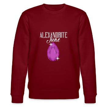 Prospectors Digging Treasure - Stanley/Stella CHANGER Unisex Organic Sweatshirt - burgundy - Front - Nik (191cm) & Marisol (170cm)