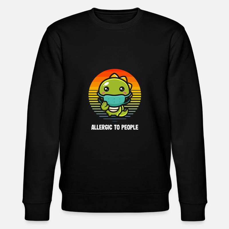 Dinosaurier Erwachsener Dinosaurier - Stanley/Stella Unisex Bio-Sweatshirt CHANGER  - Schwarz