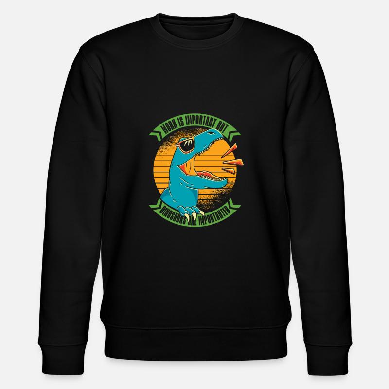 Dinosaurier Erwachsener Dinosaurier - Stanley/Stella Unisex Bio-Sweatshirt CHANGER  - Schwarz