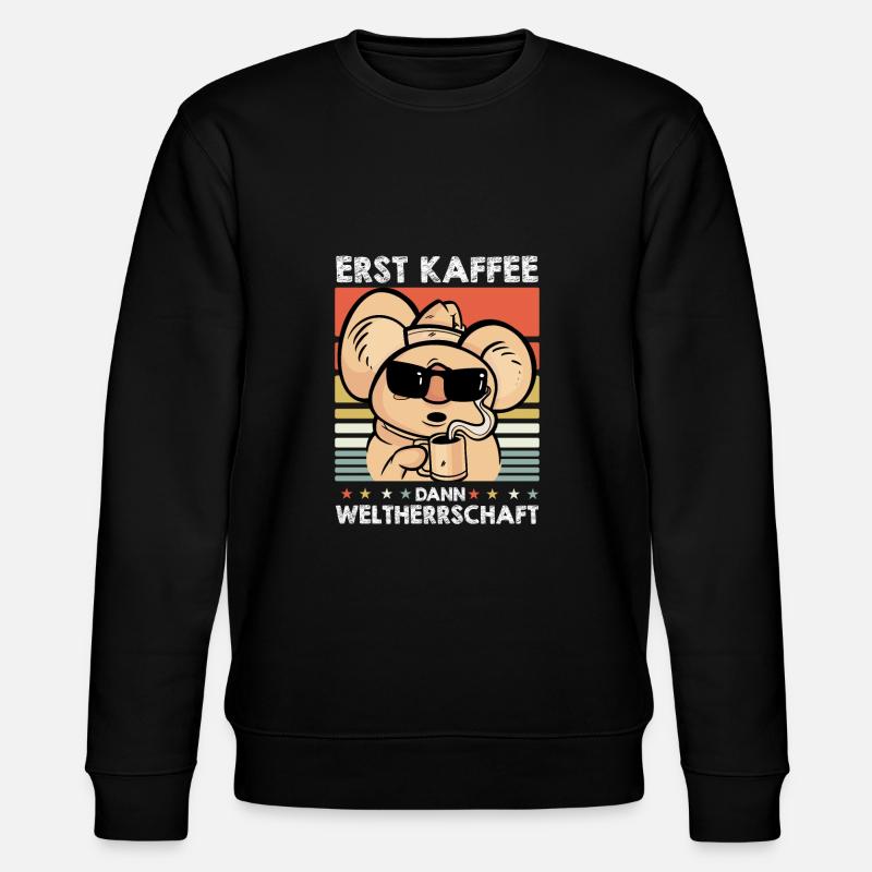 Koalabär Kaffee-Sonnenbrille - Stanley/Stella Unisex Bio-Sweatshirt CHANGER  - Schwarz