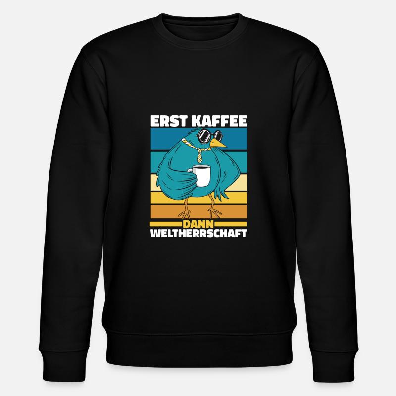 Vogel Ornithologe Kaffee Sonnenbrille - Stanley/Stella Unisex Bio-Sweatshirt CHANGER  - Schwarz