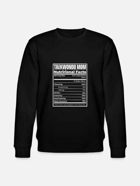 Taekwondo Nutritional Information - Stanley/Stella CHANGER Unisex Organic Sweatshirt - black