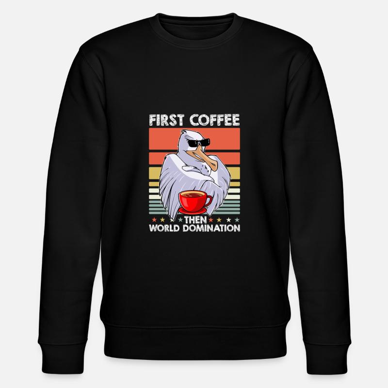 Seagull Sunglasses Coffee - Stanley/Stella CHANGER Unisex Organic Sweatshirt - black