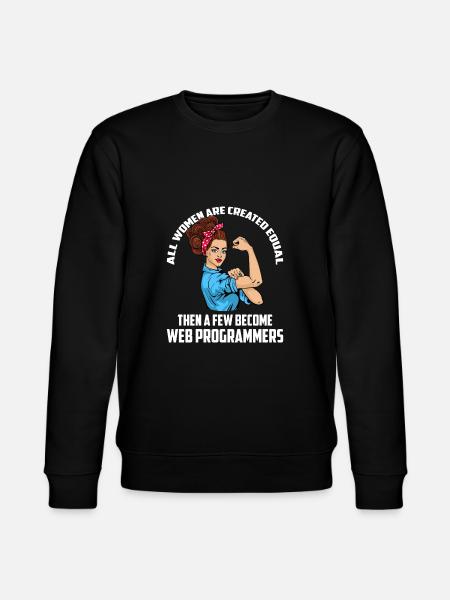 Developer Coder Programmer Female - Stanley/Stella CHANGER Unisex Organic Sweatshirt - black