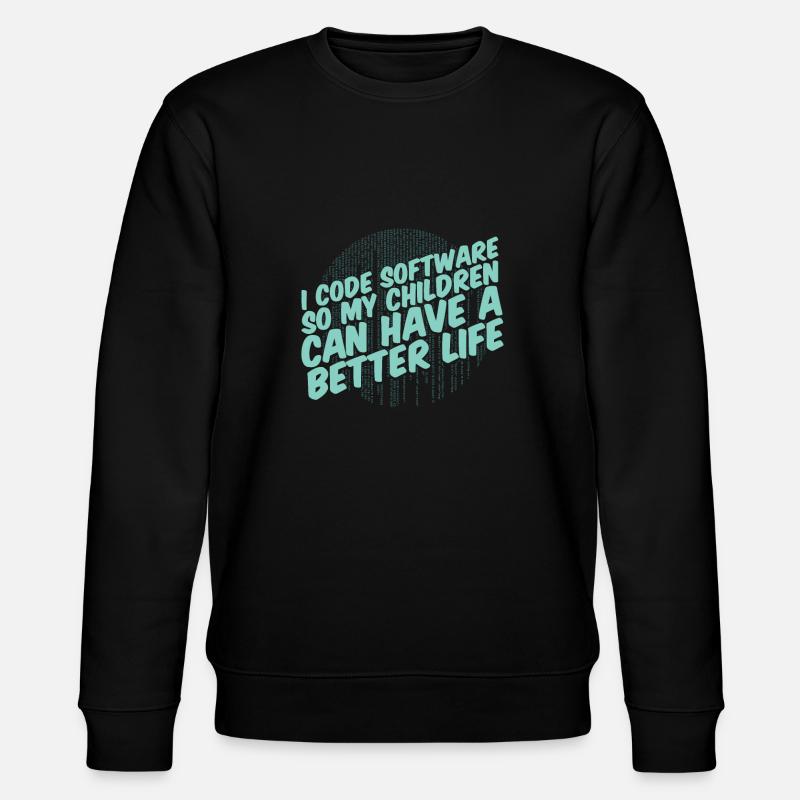 Developer Coder Programmer Parent - Stanley/Stella CHANGER Unisex Organic Sweatshirt - black
