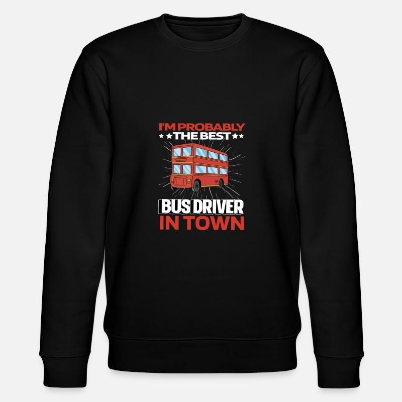 Chauffeur de bus - Sweat bio CHANGER Stanley/Stella Unisexe - noir