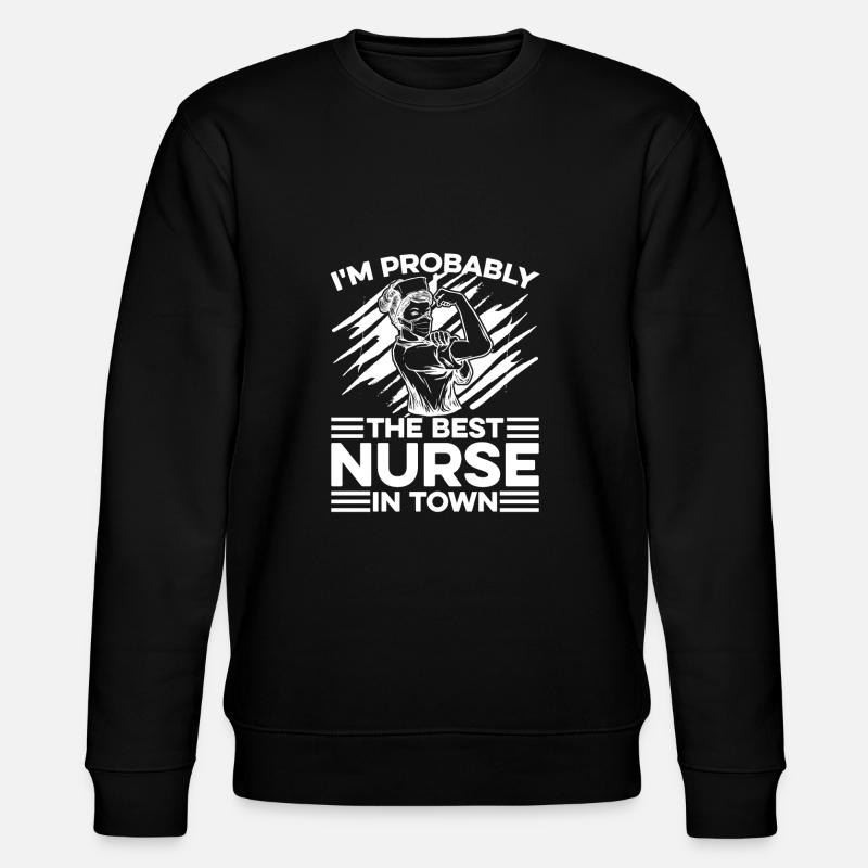 Krankenschwester Lustig - Stanley/Stella Unisex Bio-Sweatshirt CHANGER  - Schwarz