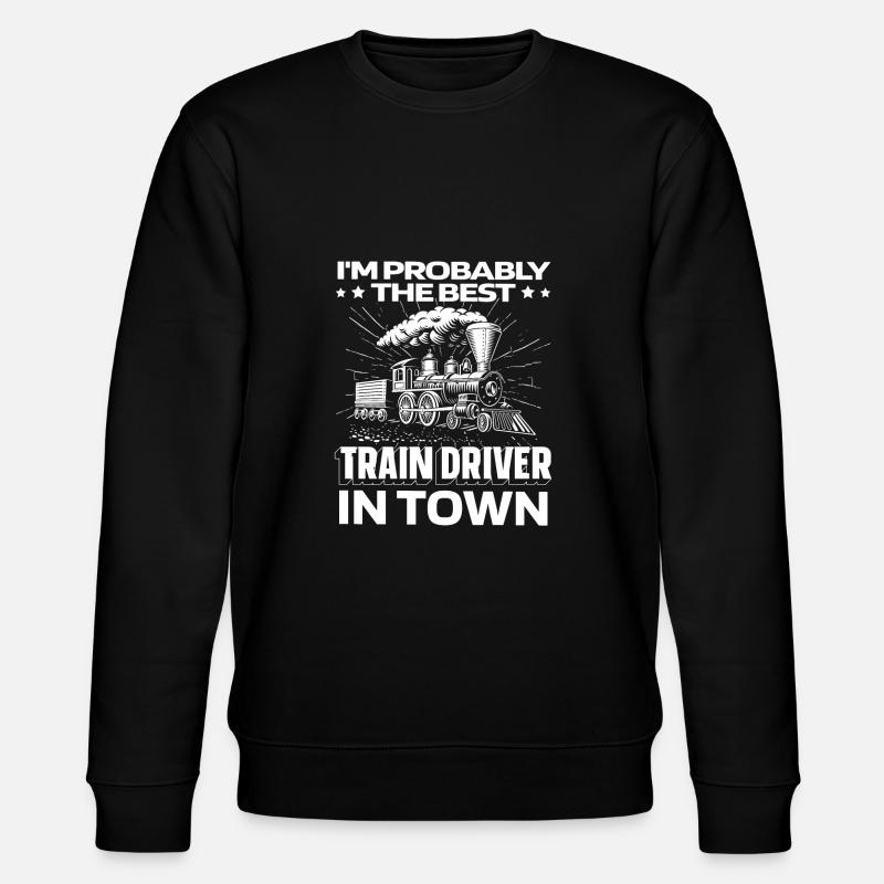 Train driver Lustig - Stanley/Stella CHANGER Unisex Organic Sweatshirt - black