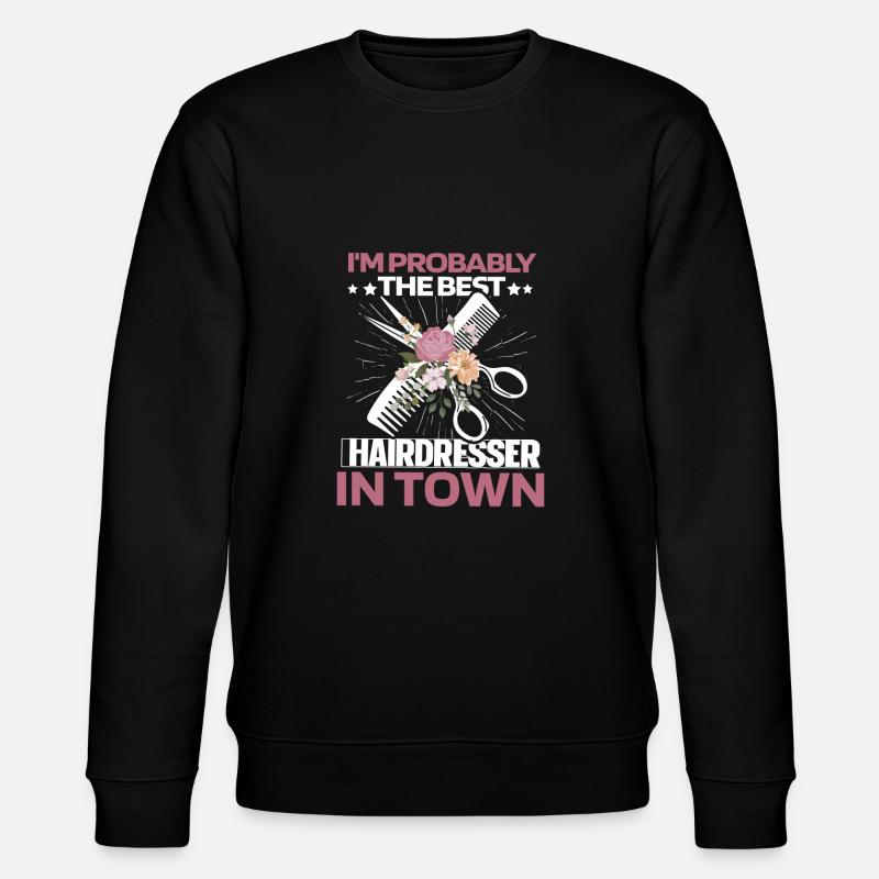 Coiffeur Coiffeur Fleurs - Sweat bio CHANGER Stanley/Stella Unisexe - noir