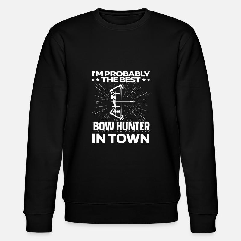 Bowhunting Bowhunter Funny - Stanley/Stella CHANGER Unisex Organic Sweatshirt - black