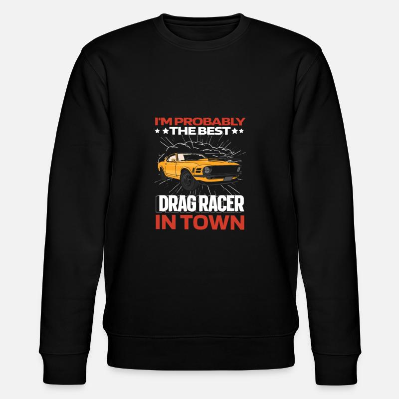 Dragster Drag Race Funny - Stanley/Stella CHANGER Unisex Organic Sweatshirt - black