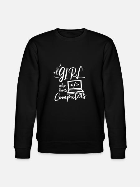 Developer Coder Programmer Girl - Stanley/Stella CHANGER Unisex Organic Sweatshirt - black