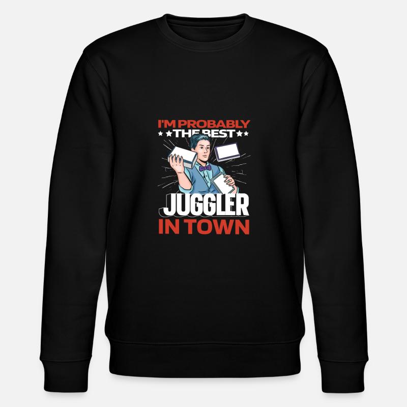 Jongler Jongleur Drôle - Sweat bio CHANGER Stanley/Stella Unisexe - noir