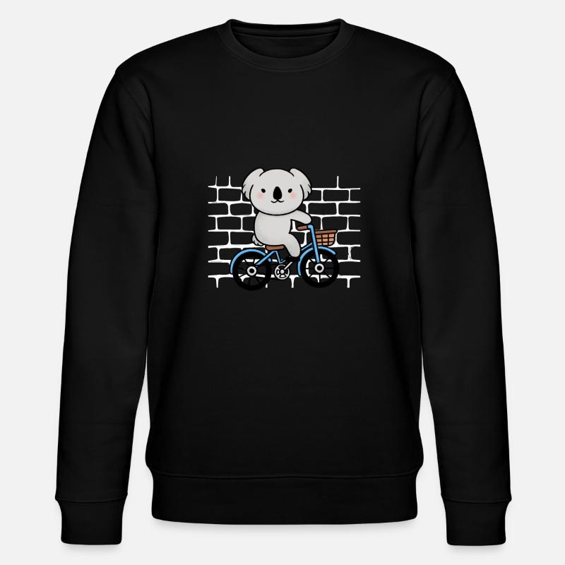 Koalabär Fahrrad - Stanley/Stella Unisex Bio-Sweatshirt CHANGER  - Schwarz