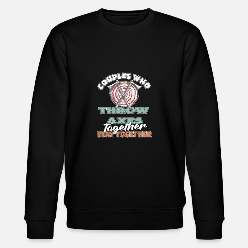 Axe Throwing Axe Thrower Pair - Stanley/Stella CHANGER Unisex Organic Sweatshirt - black