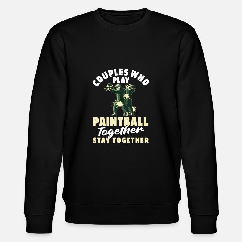 Paintball Paar - Stanley/Stella Unisex Bio-Sweatshirt CHANGER - Schwarz