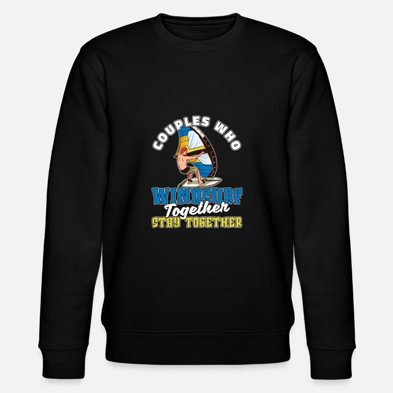 Windsurfing Windsurfer Couple - Stanley/Stella CHANGER Unisex Organic Sweatshirt - black