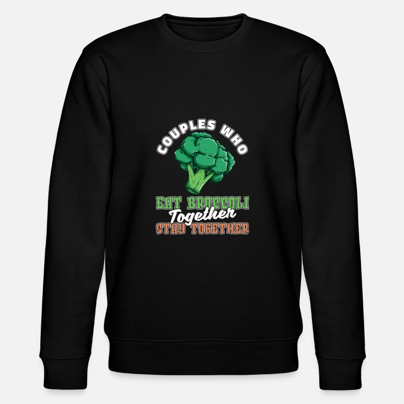 Broccoli Pair - Stanley/Stella CHANGER Unisex Organic Sweatshirt - black
