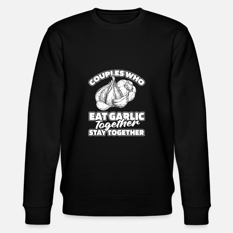 Garlic Knobi Knofi Pair - Stanley/Stella CHANGER Unisex Organic Sweatshirt - black