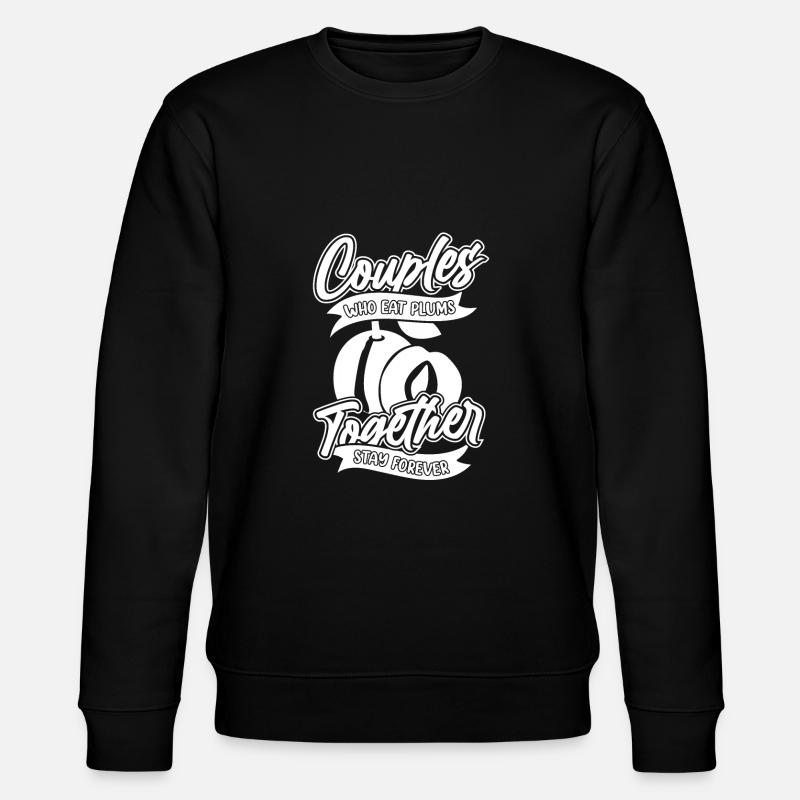 Pflaumen Paar - Stanley/Stella Unisex Bio-Sweatshirt CHANGER  - Schwarz