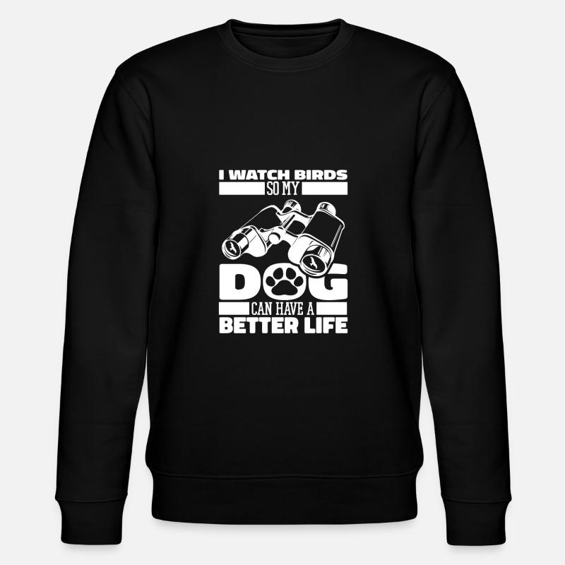 Vogelbeobachter Hund - Stanley/Stella Unisex Bio-Sweatshirt CHANGER  - Schwarz