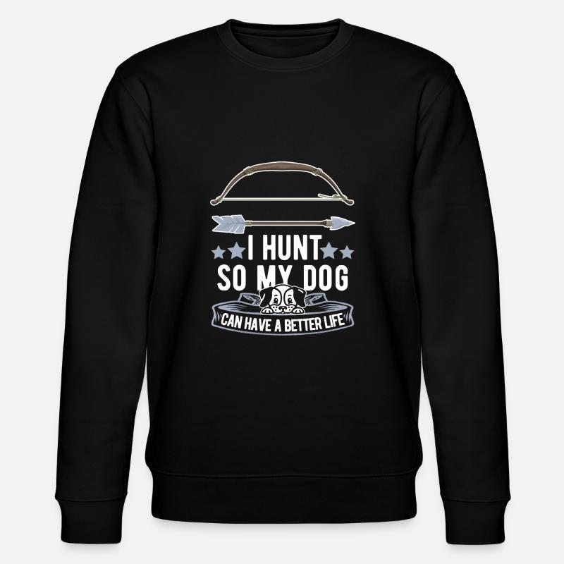 Bogenjagd Bogenjäger Hund - Stanley/Stella Unisex Bio-Sweatshirt CHANGER  - Schwarz