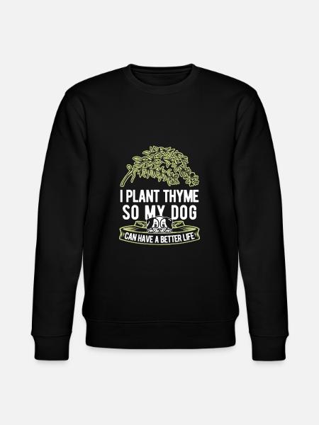 Thyme Herb Dog - Stanley/Stella CHANGER Unisex Organic Sweatshirt - black