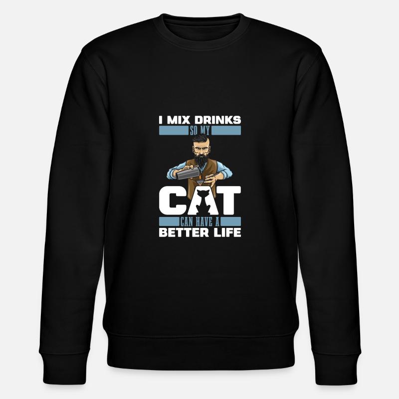 Barman Barman Cat Barman - Sweat bio CHANGER Stanley/Stella Unisexe - noir