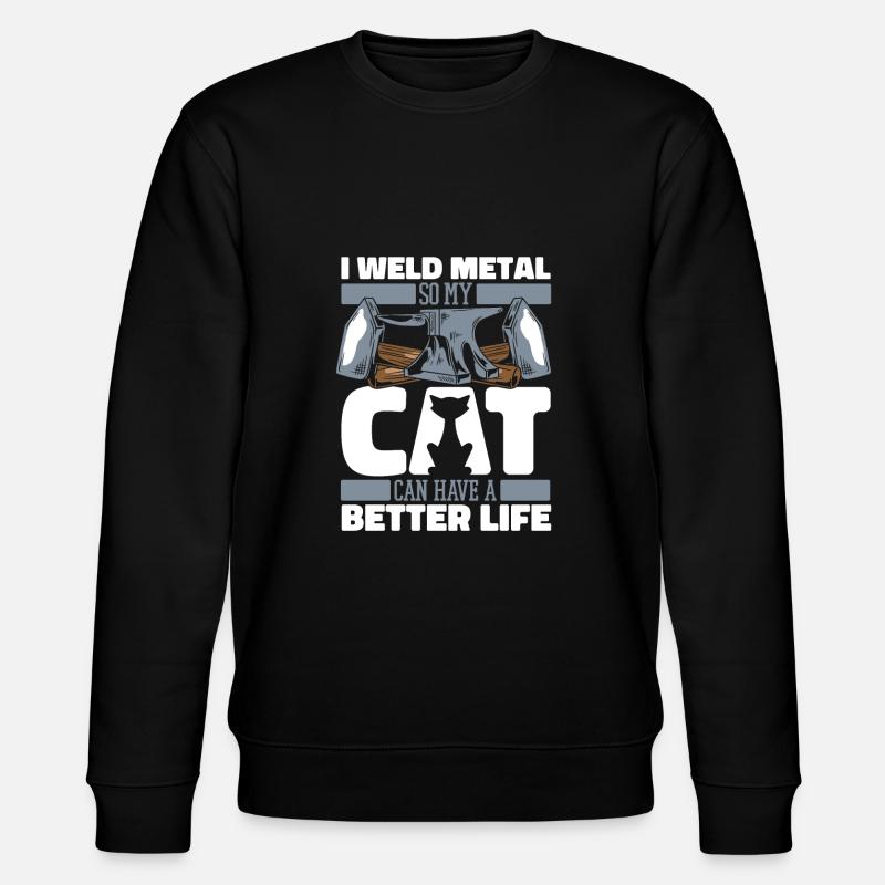Forgeron Métallurgiste Chat - Sweat bio CHANGER Stanley/Stella Unisexe - noir