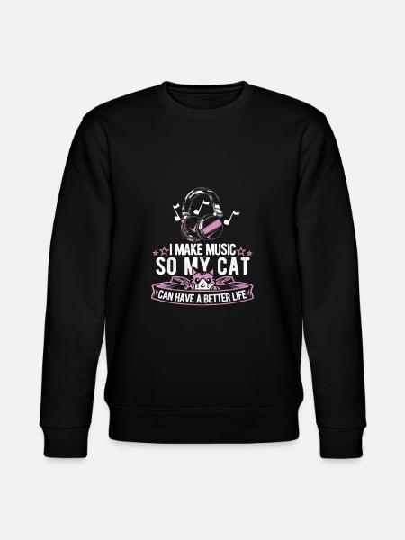 Sound Engineer Engineer Cat - Stanley/Stella CHANGER Unisex Organic Sweatshirt - black