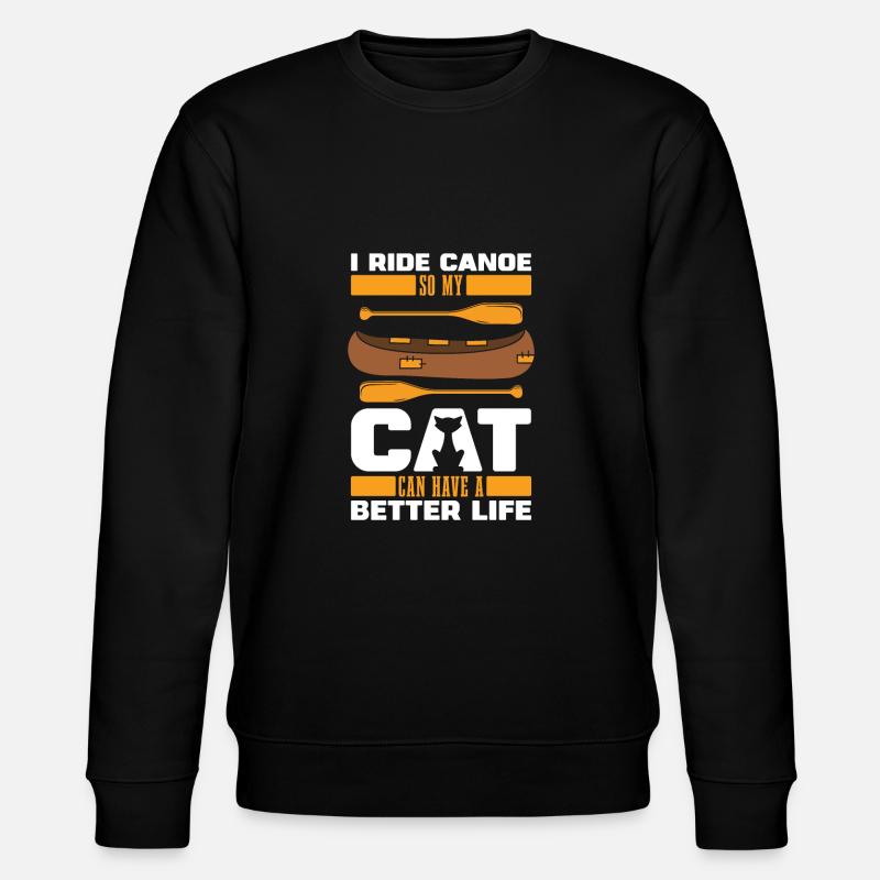 Canoë Canoéiste Chat - Sweat bio CHANGER Stanley/Stella Unisexe - noir