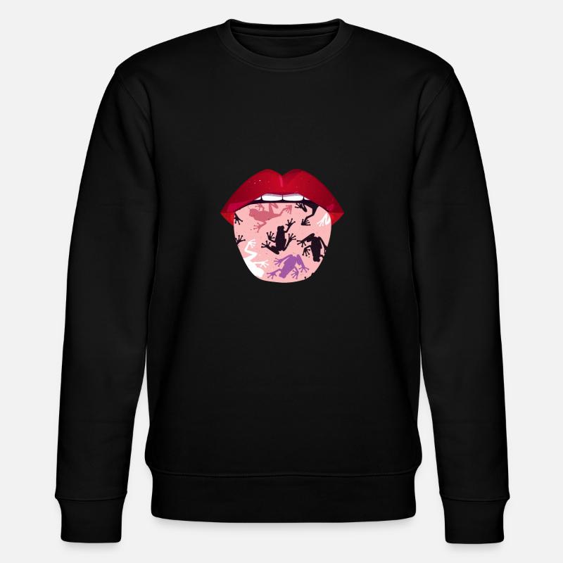 Frog Toad Tongue - Stanley/Stella CHANGER Unisex Organic Sweatshirt - black