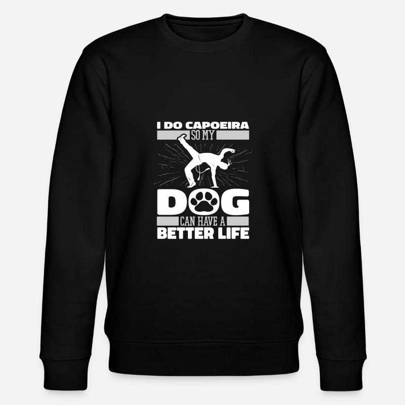 Capoeira Kampftanz Hund - Stanley/Stella Unisex Bio-Sweatshirt CHANGER  - Schwarz