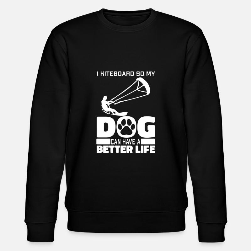 Kitesurfer Kitesurf Kite Kitesurf Chien - Sweat bio CHANGER Stanley/Stella Unisexe - noir
