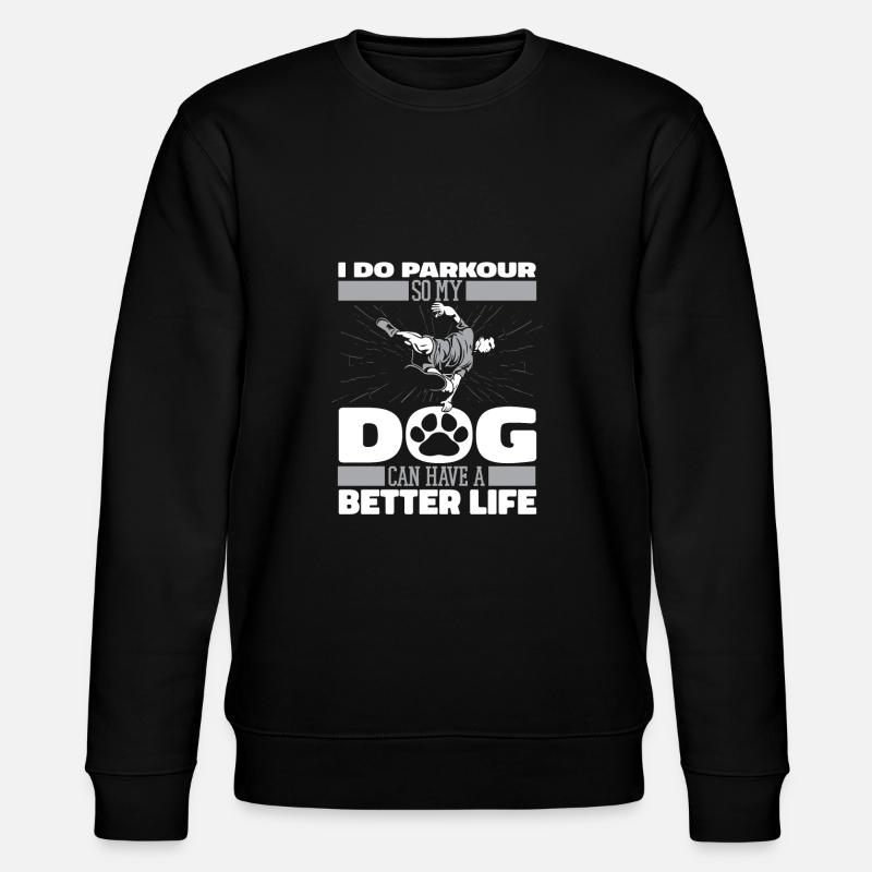 Chien de Parkour - Sweat bio CHANGER Stanley/Stella Unisexe - noir