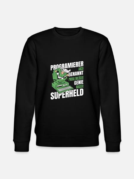 Entwickler Coder Programmierer Superheld - Stanley/Stella Unisex Bio-Sweatshirt CHANGER - Schwarz