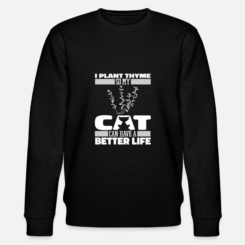 Thym Herb Cat - Sweat bio CHANGER Stanley/Stella Unisexe - noir