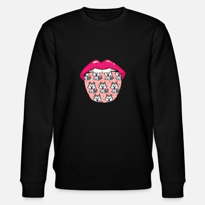 Langue husky sibérienne - Sweat bio CHANGER Stanley/Stella Unisexe - noir