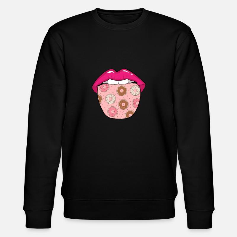 Donut Zunge - Stanley/Stella Unisex Bio-Sweatshirt CHANGER  - Schwarz