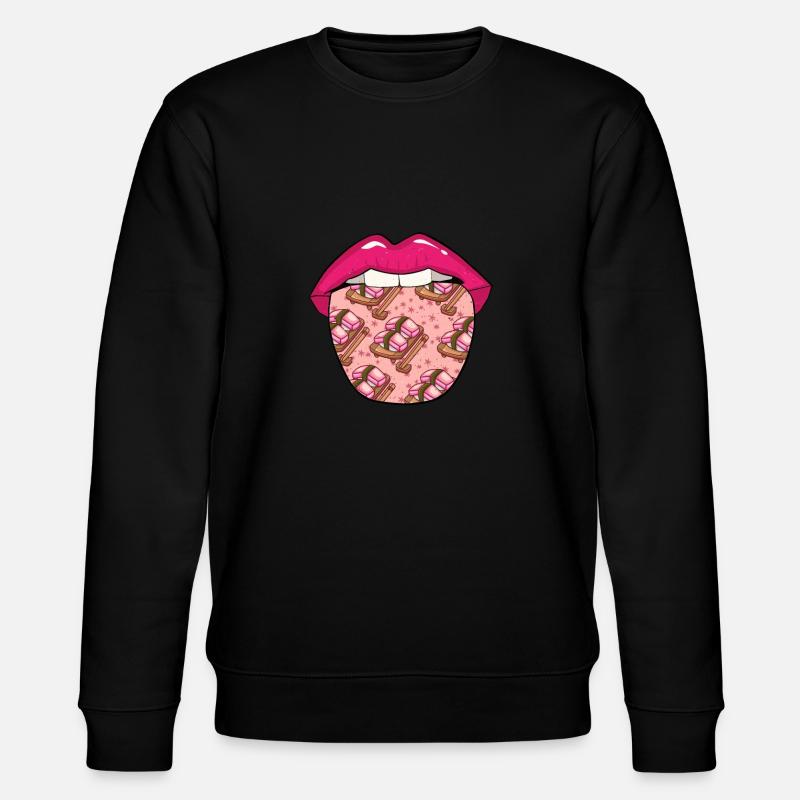 Sushi Lippen - Stanley/Stella Unisex Bio-Sweatshirt CHANGER  - Schwarz
