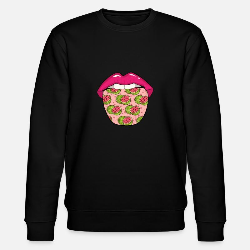 Wassermelone Zunge - Stanley/Stella Unisex Bio-Sweatshirt CHANGER - Schwarz