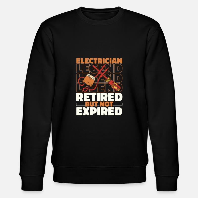 Electrician Electronics technician Pensioner - Stanley/Stella CHANGER Unisex Organic Sweatshirt - black