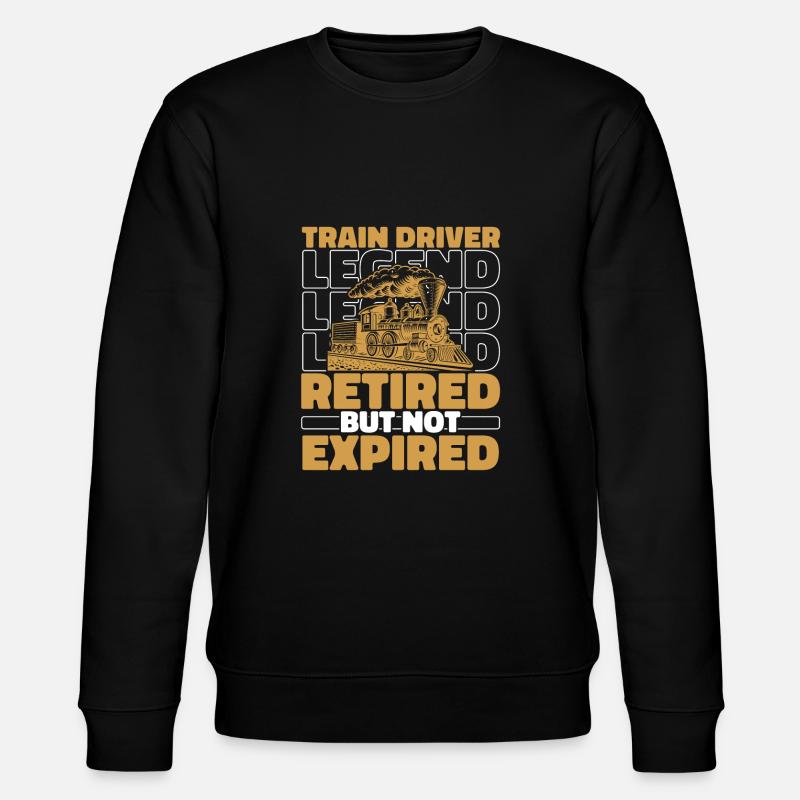 Retired train driver - Stanley/Stella CHANGER Unisex Organic Sweatshirt - black