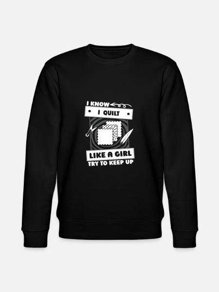 Quilting Girls - Stanley/Stella CHANGER Unisex Organic Sweatshirt - black