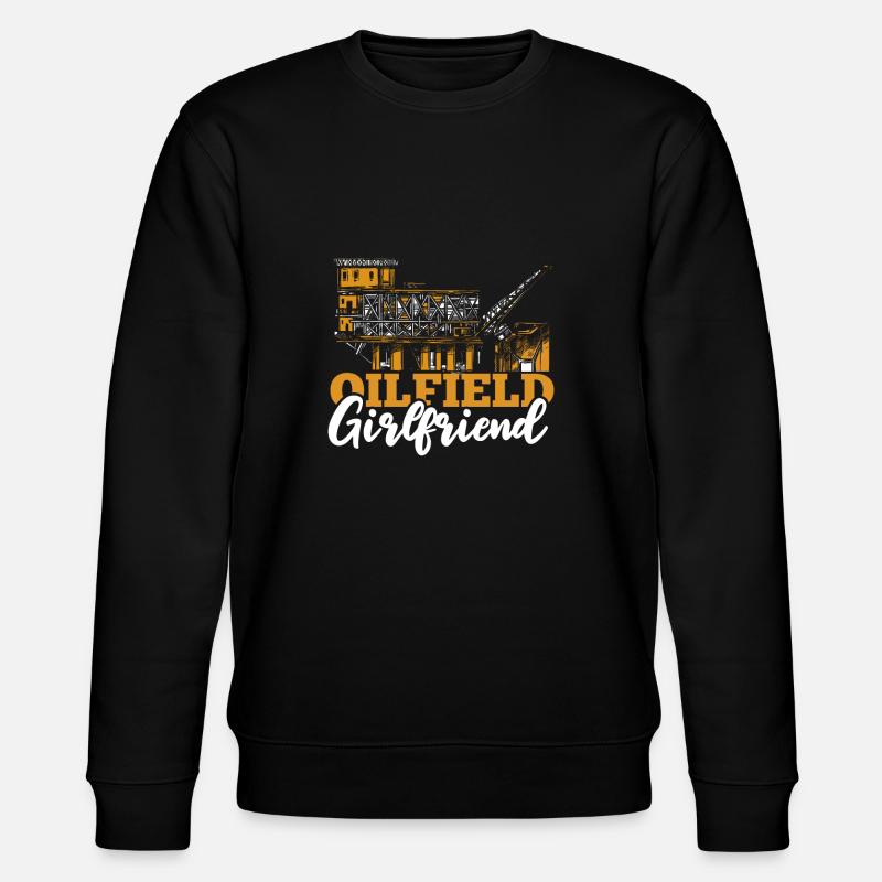 Ölfeld Bohrinsel Feste Freundin - Stanley/Stella Unisex Bio-Sweatshirt CHANGER  - Schwarz