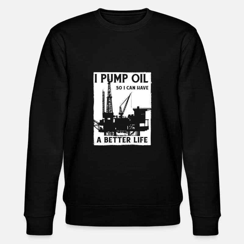 Ölfeld Bohrinsel Pumpe - Stanley/Stella Unisex Bio-Sweatshirt CHANGER - Schwarz