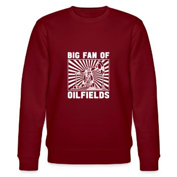 Ölfeld Bohrinsel Fan - Stanley/Stella Unisex Bio-Sweatshirt CHANGER  - Burgunderrot - Vorne - Nik (191cm) & Marisol (170cm)